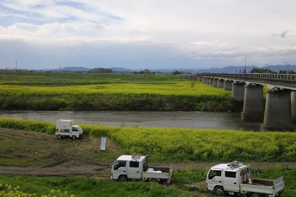 佐山製作所栃木工場周辺の河原